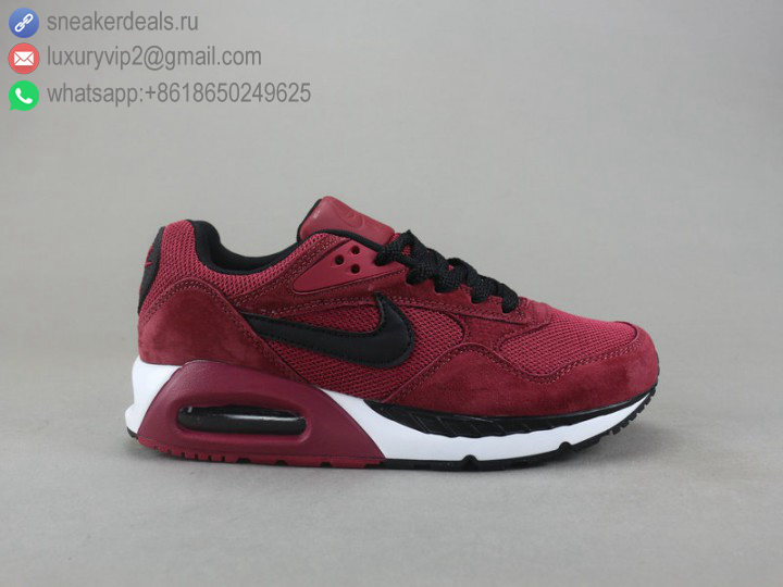 NIKE AIR MAX DIRECT BURGUNDY BLACK LEATHER MEN RUNNING SHOES